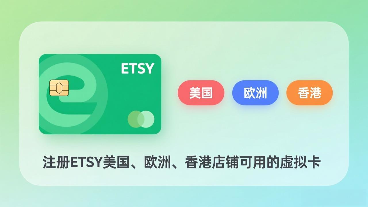 虚拟卡注册Etsy美国店铺、欧洲店铺、香港店铺